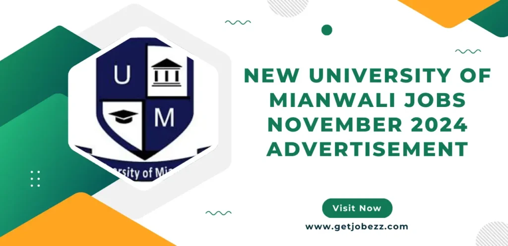 New University of Mianwali Jobs November 2024 Advertisement