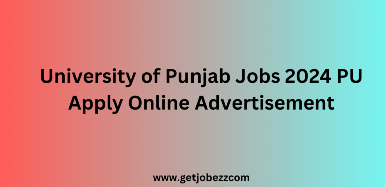 University of Punjab Jobs 2024 PU Apply Online Advertisement